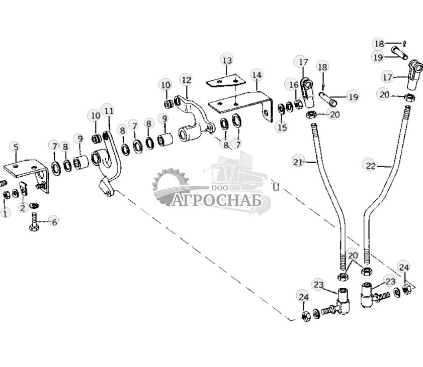Transmission Shifter Control Rods And Bell Cranks, Outer 
